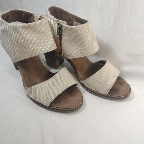 Toms Majorca Heeled Canvas Sandals - Picture 4 of 8